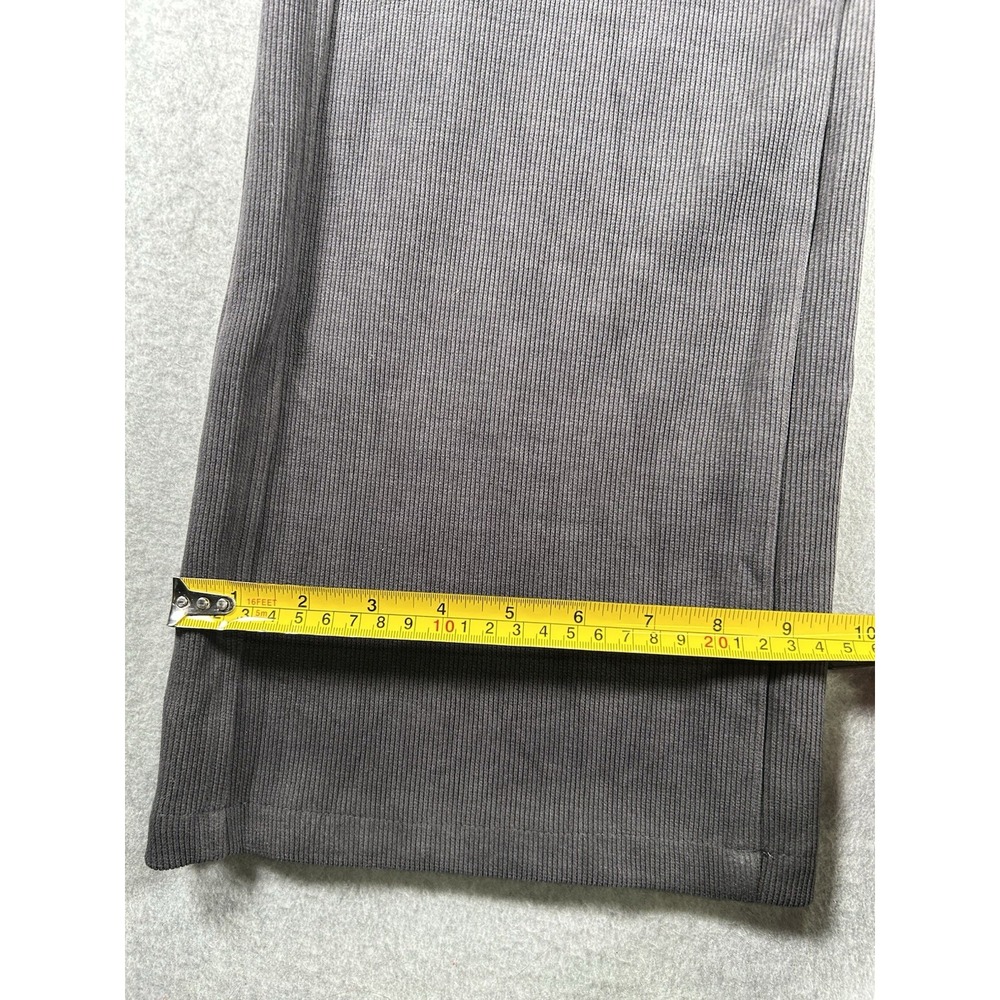 ZE.doumei Sweatpants Womens Small Gray Ribbed Knit High Rise Drawstring Pockets - Picture 6 of 8